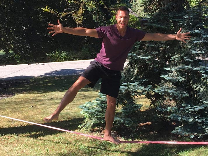 Chiropractor Vernon BC Elliot Lysyk Slacklining