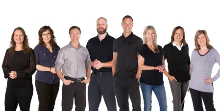 Chiropractor Vernon BC Elliot Lysyk With Chiropractic Team